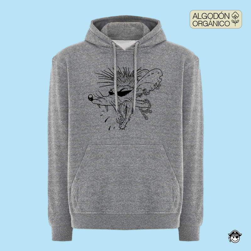 Sudadera Ratón Capucha Gris