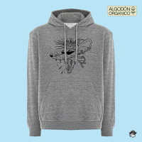 Sudadera Ratón Capucha Gris