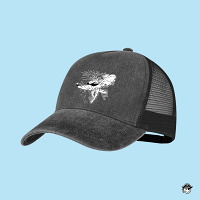 Gorra Ratón Rejilla 5 paneles Negra