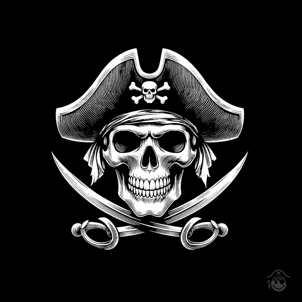 Dibujo Gorra Born To Be Pirate Rejilla 5 paneles Negra