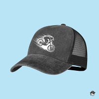 Gorra MTB Rejilla 5 paneles Negra