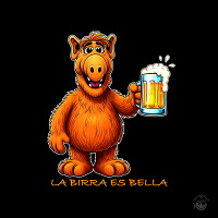 Dibujo Gorra La Birra La Birra Alf Rejilla 5 paneles Negra