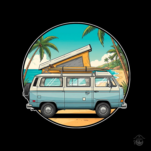 Dibujo Gorra VW Camper Rejilla 5 paneles Negra