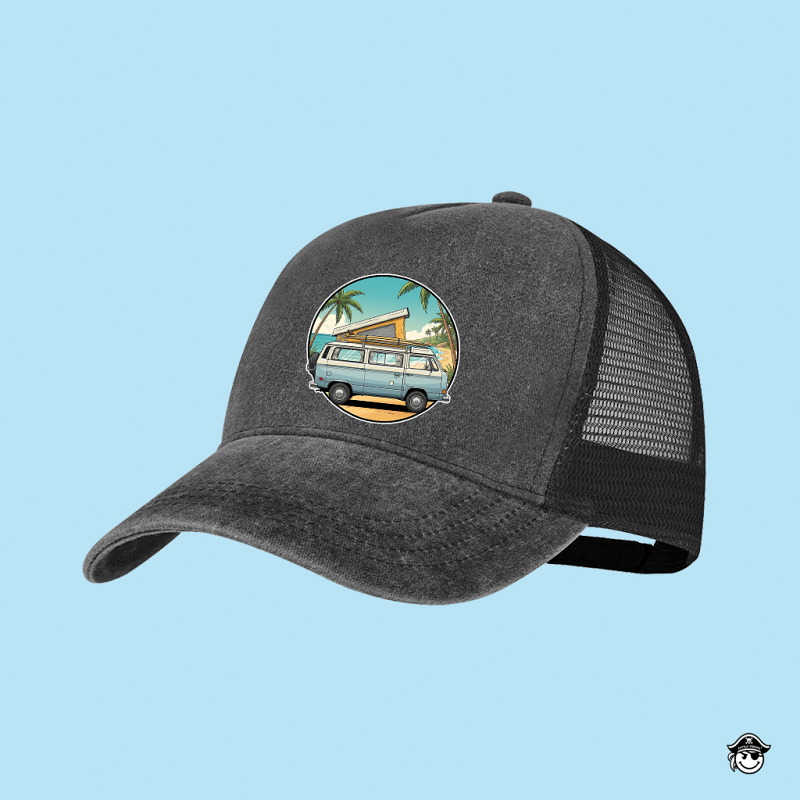 Gorra VW Camper Rejilla 5 paneles Negra