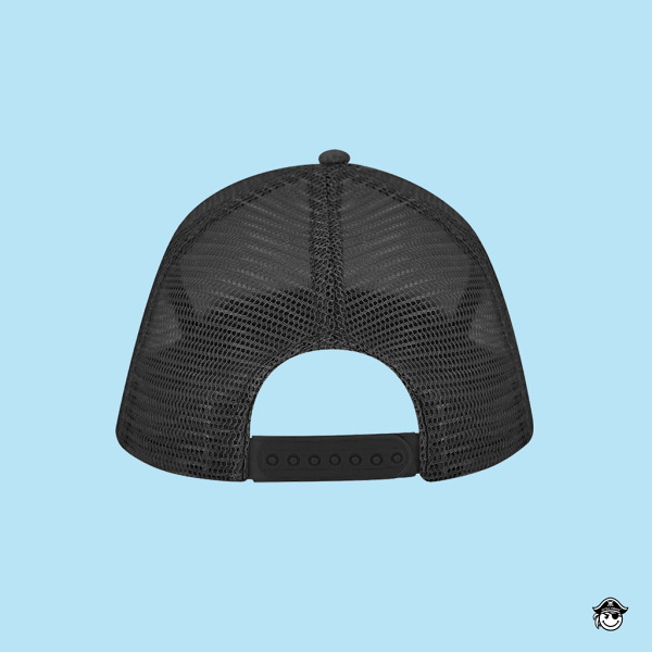 Gorra Smile Rejilla 5 paneles Negra Trasera