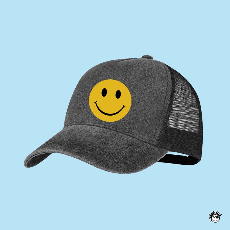 Gorra Smile Rejilla 5 paneles Negra