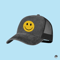 Gorra Smile Rejilla 5 paneles Negra