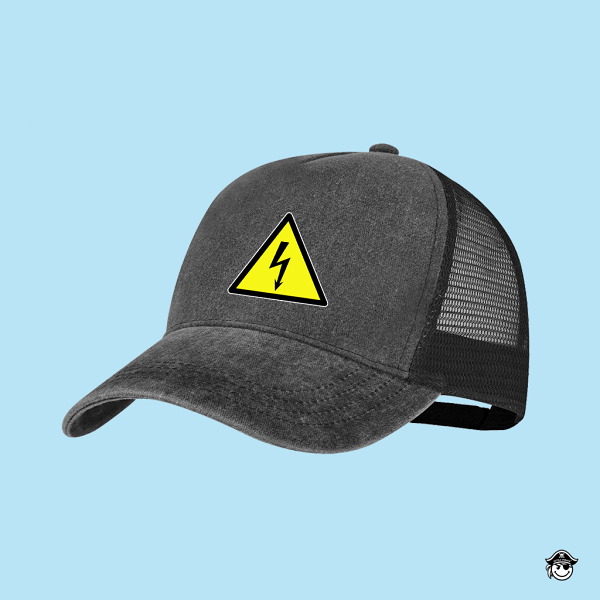 Gorra High Voltage Rejilla 5 paneles Negra