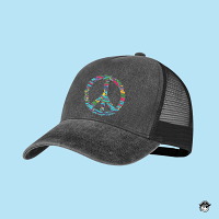 Gorra Peace Rejilla 5 paneles Negra
