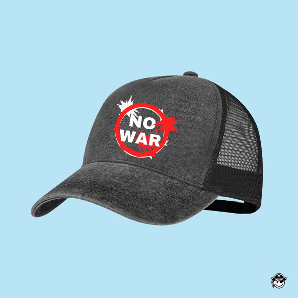 Gorra No War Rejilla 5 paneles Negra