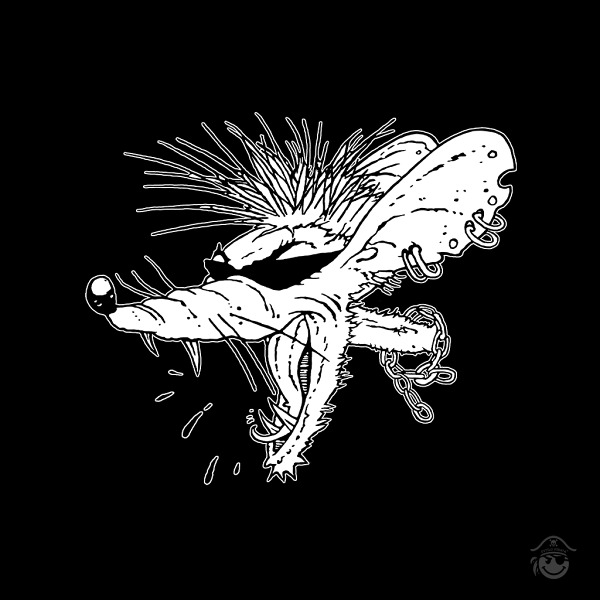 Dibujo Gorra Ratón Algodón Orgánico Negra