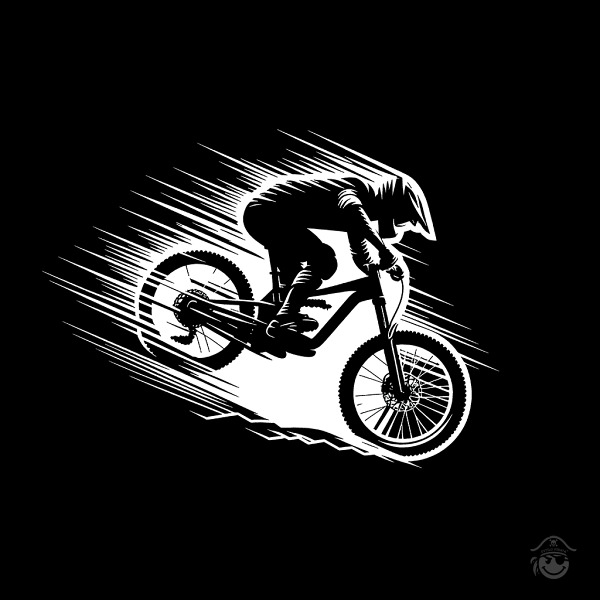 Dibujo Gorra MTB Algodón Orgánico Negra