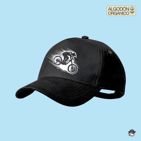 Gorra MTB Algodón Orgánico Negra