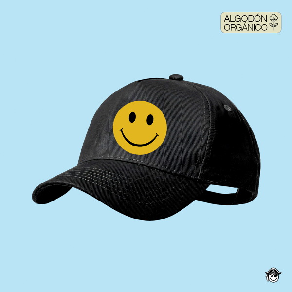 Gorra Smile Algodón Orgánico Negra
