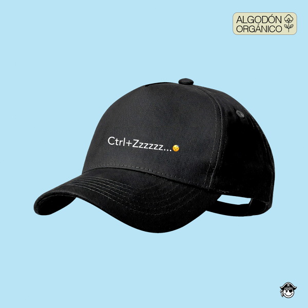 Gorra Ctrl+Zzzzzz Algodón Orgánico Negra