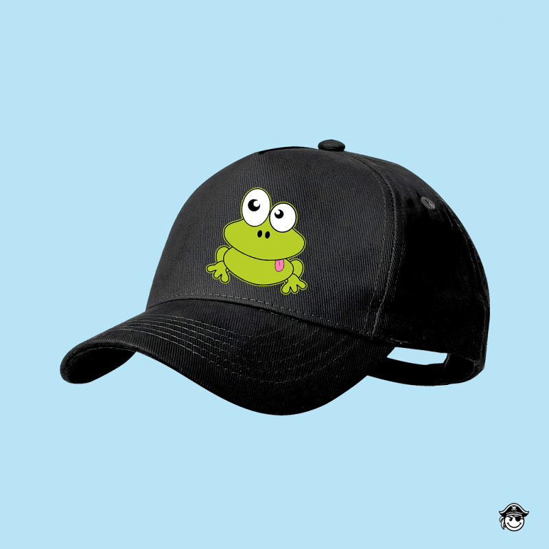 Gorra Rana Simpática Algodón Orgánico Negra