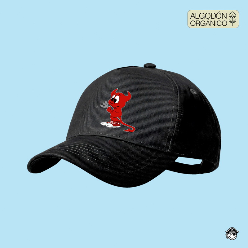 Gorra Diablillo Algodón Orgánico Negra