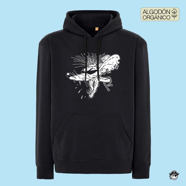 Sudadera Ratón Capucha Negro