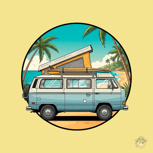 Imagen VW Camper en amarillo