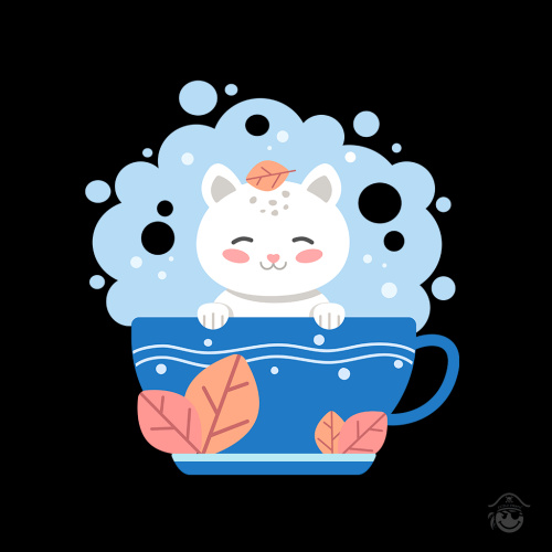 Imagen Gato Taza Negra